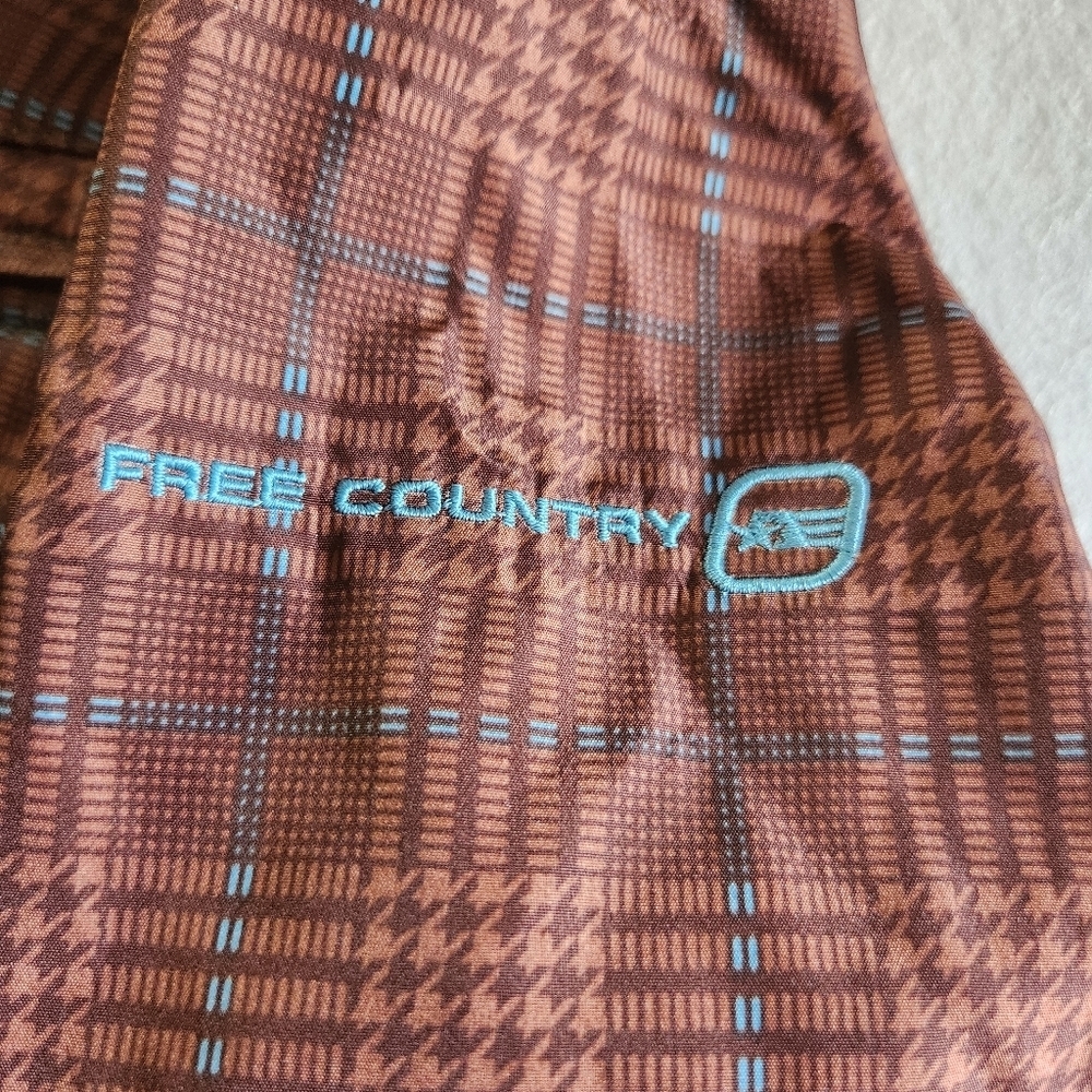 FREE COUNTRY Cozy Faux-Fur Lined Jacket - Light Blue Interior Size Medium - Picture 8 of 10